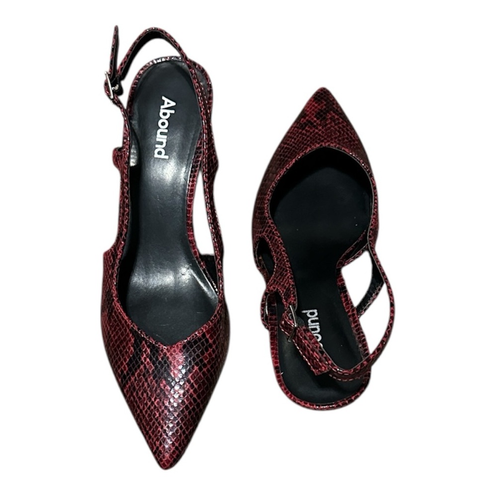 Abound Women's Burgundy Slingback Heels